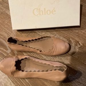 Chloe ballet flats nude
